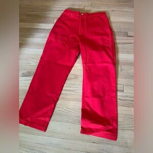 Big bud press work pants, medium, red